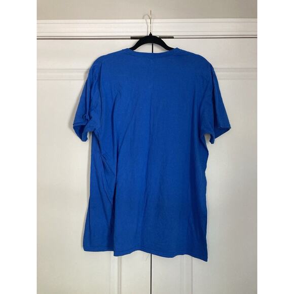 Disney Parks Womens Tshirt Blue White Blueprints of Cinderella Castle Size Large - Picture 5 of 8